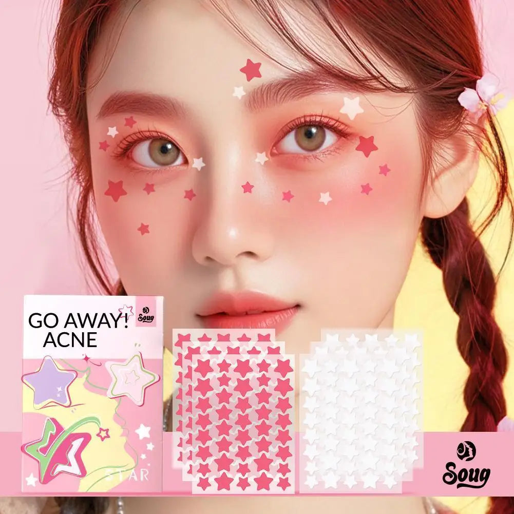 240Pcs Cute Star Acne/Pimple Patch Acne Treatment Stickers Invisible Acne Stars Cover Face Spot Removal Pimple Patch Skin Care